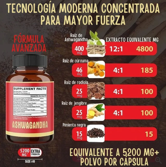 ASHWAGANDHA 3 en 1 - 3 meses